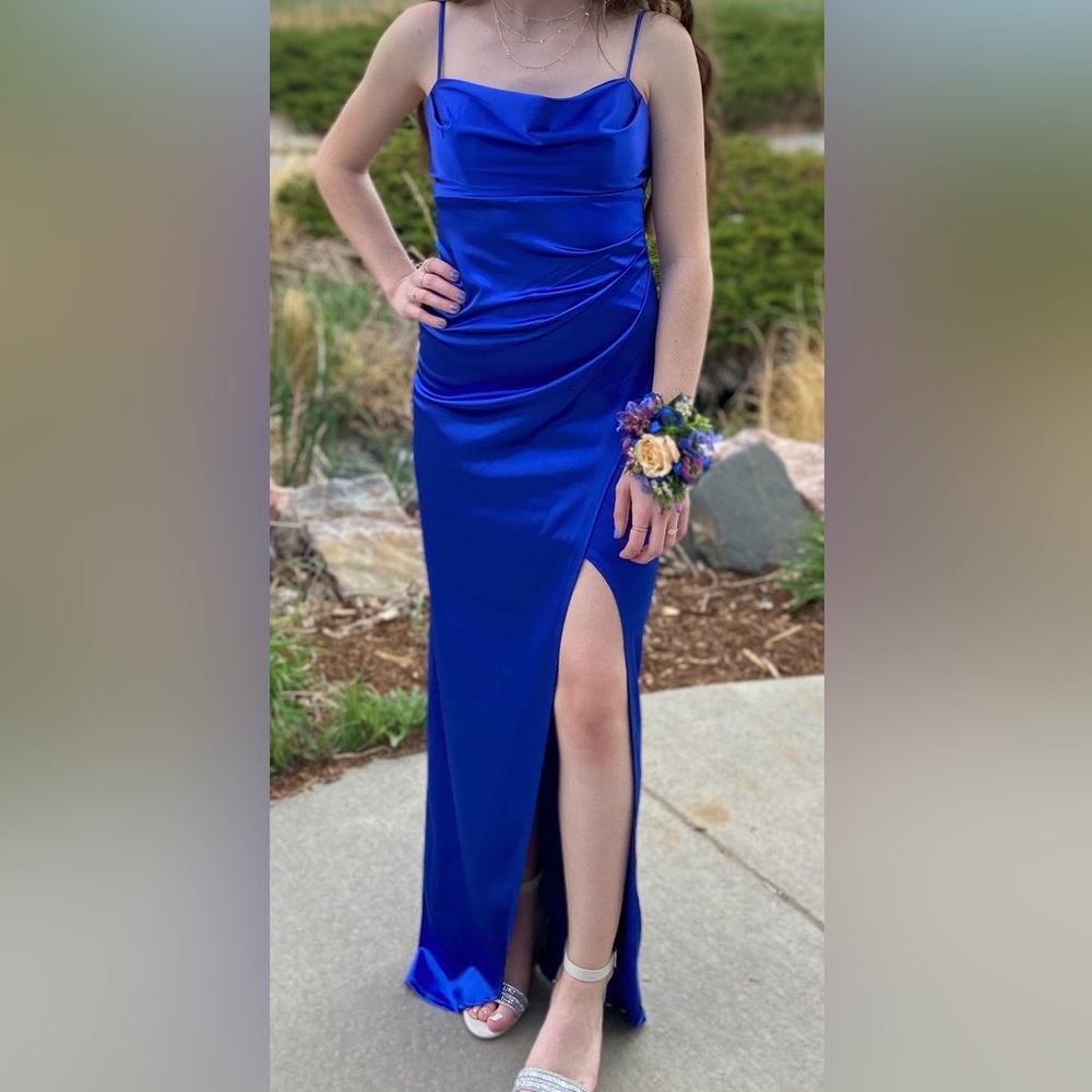 Floor Length, Royal Blue Prom Dress From Dillards Gem